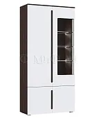 Шкаф с подсветкой Ким (венге/белый глянец)