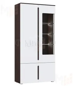 Шкаф с подсветкой Ким (венге/белый глянец)