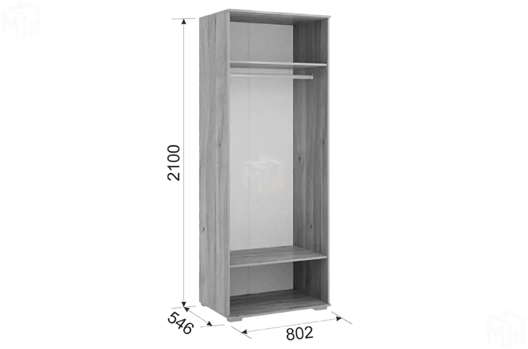 Шкаф двухдверный Алина  04.21 дуб мария/белый