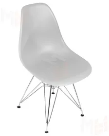 Стул обеденный DOBRIN DSR (ножки хром, цвет светло-серый (GR-01))