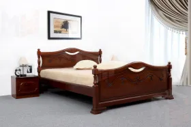 Кровать Людмила 16 Орех светлый 1600х2000