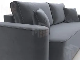 Диван прямой Лига-118 НПБ ( SEVEN 17 серый )