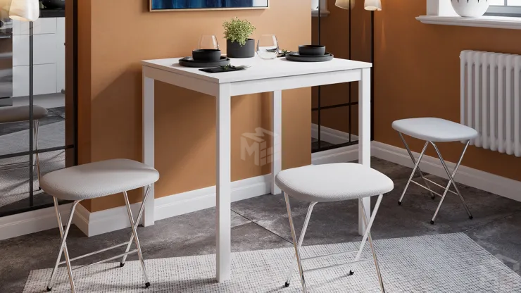 Стол раздвижной Слайд Тип 1 Белый матовый, Белый