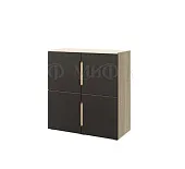 Тумба Ким 4 двери (сонома/графит софт)