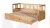 Кровать-кушетка из массива КЫМОР 80*200 светло-коричневый