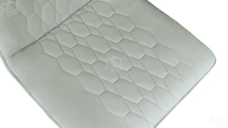 Стул Хьюго К1С Белый матовый, Велюр Confetti Silver