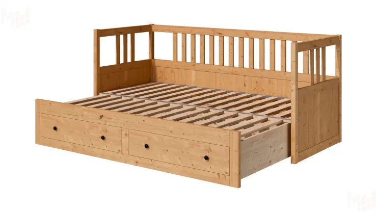 Кровать-кушетка из массива КЫМОР 80*200 светло-коричневый