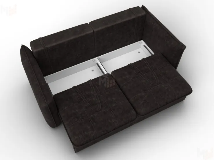 Диван прямой Лига-100 НПБ ( BRUT 17 коричневый )