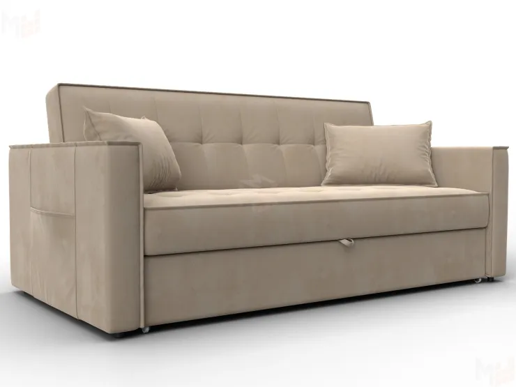 Диван прямой Лига-104 (160) ( SEVEN 729 бежевый )