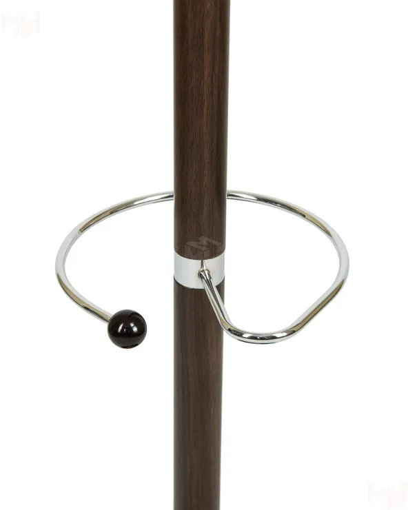 Вешалка напольная DOBRIN CLYDE (чёрный мрамор, коричневый под дерево)