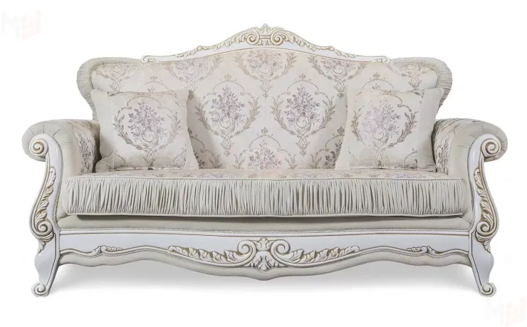 Диван Алсу 3х местный белый глянец