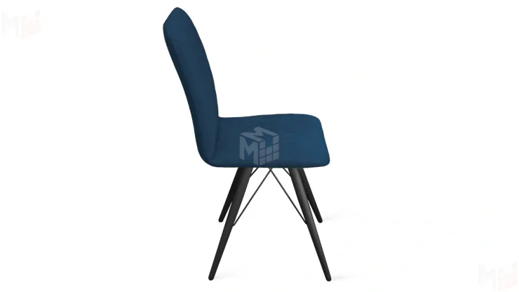 Стул Стенли К3 Черный муар, Велюр Confetti Blue