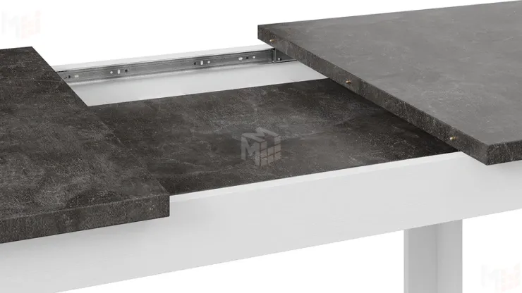 Стол обеденный Ванкувер тип 1  Белый, Ателье темный