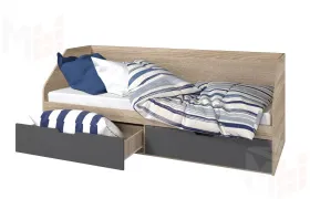 Кровать Анталия 80/2 ящика (графит)