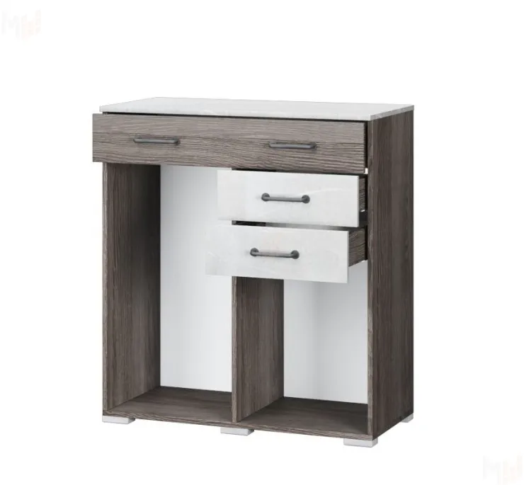 Комод Теана (ясень анкор темный/мрамор лайт)