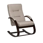 Кресло-качалка Leset Милано NEW (Орех текстура/Malmo 05 (бежевый))