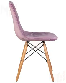 Стул обеденный DOBRIN BENNET (ножки светлый бук, пудрово-сиреневый велюр (HLR-27))