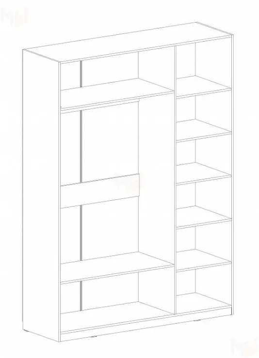 Шкаф трехдверный Глазго