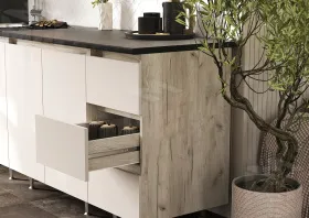 Кухонный гарнитур Челси 2,0 (крафт серый/кашемир)