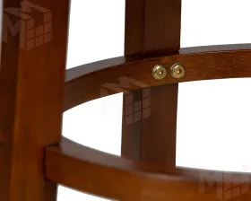 Круглый барный табурет DOBRIN BOB BAR (шоколад, черный)