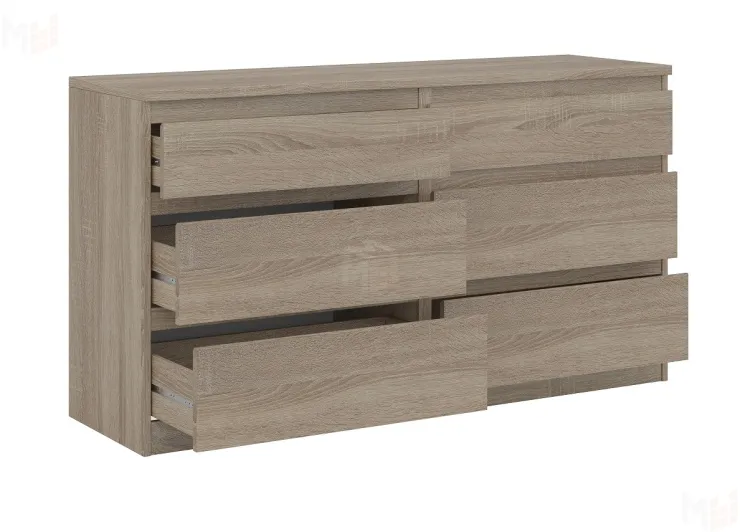 Комод Кастор 6 ящиков сонома