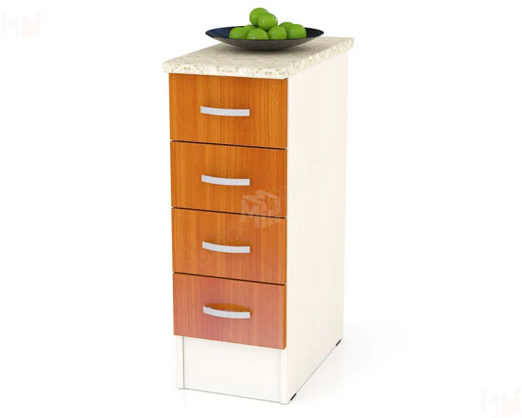 Шкаф нижний с четырьмя ящиками Клер ШН4Я 300