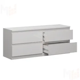 Тумба ТВ Кастор 4 ящика (белый)