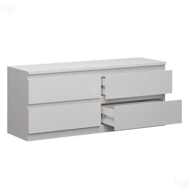 Тумба ТВ Кастор 4 ящика (белый)