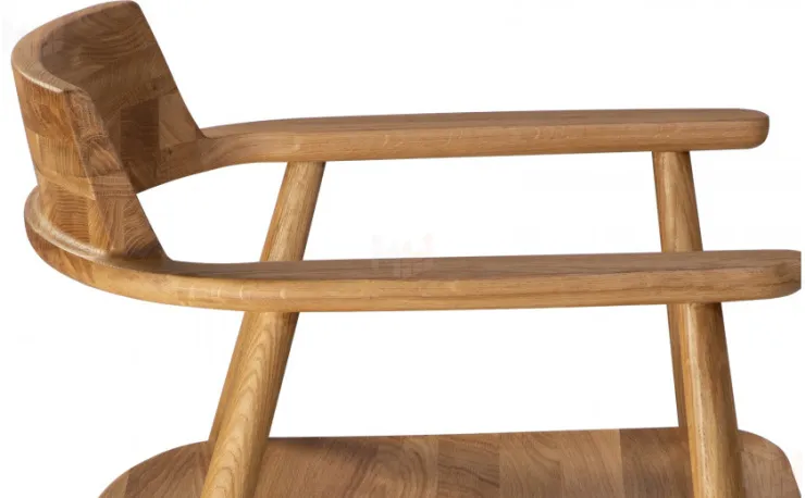 Кресло деревянное из массива дуба Сэн Дуб светлый