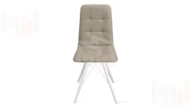 Стул Аспен К3 Белый матовый, Велюр Confetti Smoke