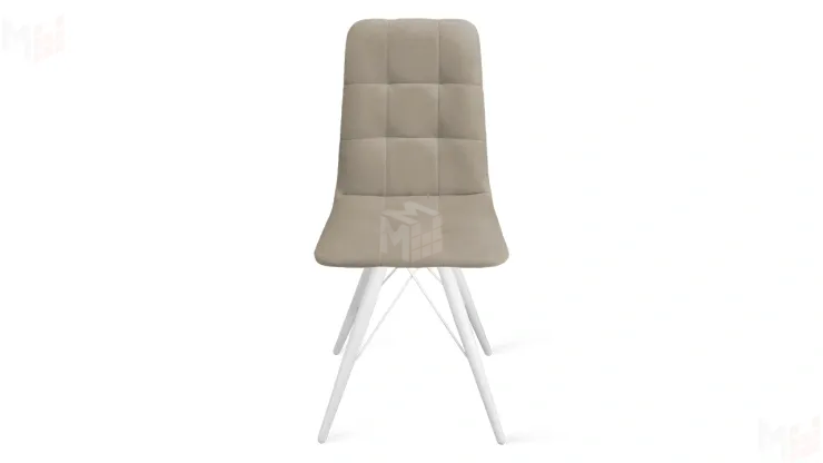 Стул Аспен К3 Белый матовый, Велюр Confetti Smoke