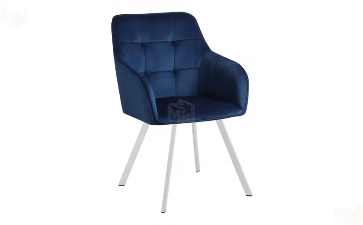 Кресло поворотное Мони Confetti blue/белый