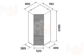 Шкаф угловой Киото 339.08
