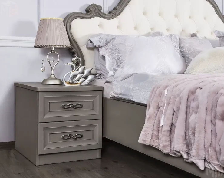 Тумба прикроватная Мишель Лайт серый камень