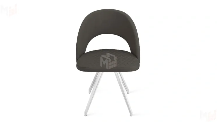 Стул Гэтсби К4  Белый матовый, Велюр Confetti  Stone