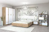 Спальный гарнитур ЭГО Дуб Крафт/Белый Глянец Вариант 5