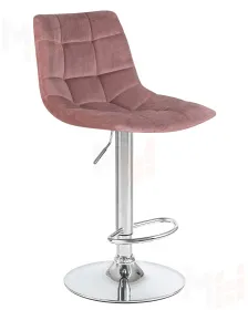 Стул барный DOBRIN TAILOR (пудрово-розовый велюр (MJ9-32))