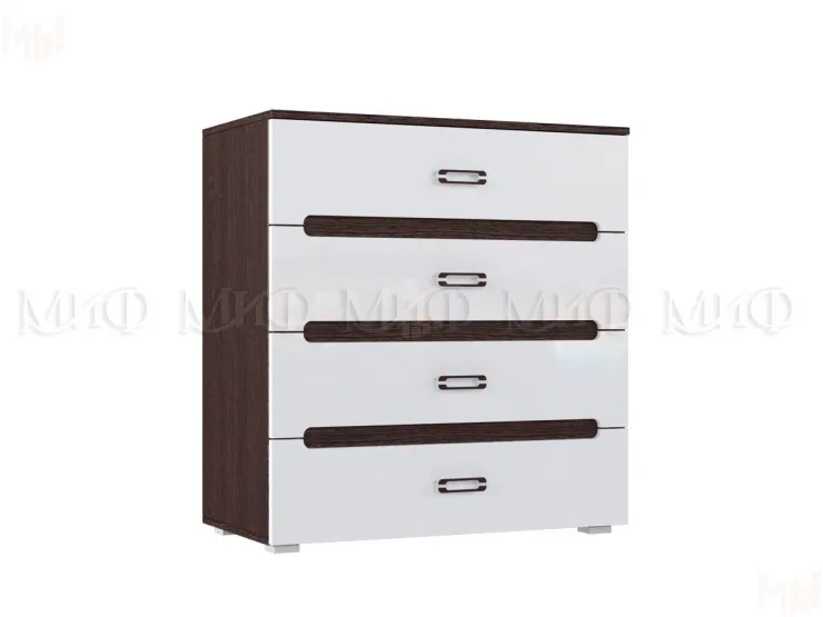 Комод Ким (белый/венге)