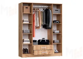 Шкаф Мартина 4-х створчатый (дуб крафт/графит)