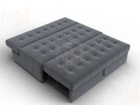 Диван прямой Лига-107 (160) ( SEVEN 17 серый )