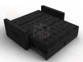 Диван прямой Лига-104 (140) ( SEVEN 35 черный )