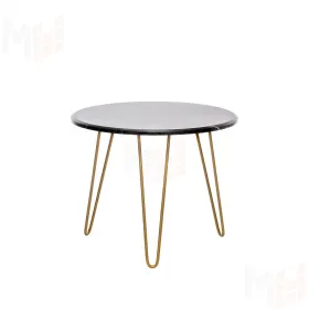 Стол журнальный Калифорния РИД Голд 430 (Черный мрамор)