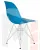 Стул обеденный DOBRIN DSR (ножки хром, цвет голубой (BE-02))