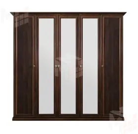 Шкаф Афина 5-дверный (2+1+2) с зеркалом караваджо