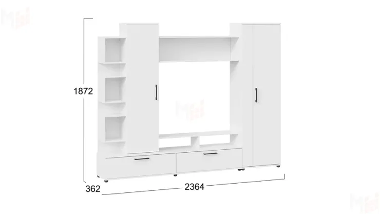 Гостиная Дакота Белый Ясень