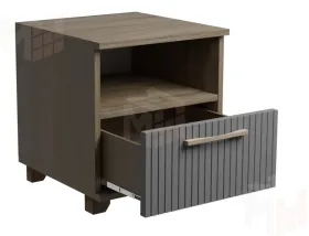 Тумба прикроватная Копенгаген с ящиком (дуб самдал/серый графит)