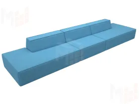 Диван прямой модульный Монс Лонг ( Амур голубой )