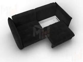 Диван прямой Лига-100 НПБ ( SEVEN 35 черный )