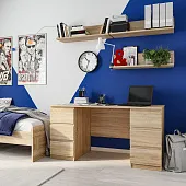 2.03.06.040.3 КАСТОР стол письменный 6 ящиков 151х65 RU сонома