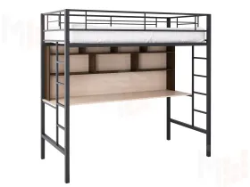 Кровать-чердак Севилья - 1.2 со столом и полкой